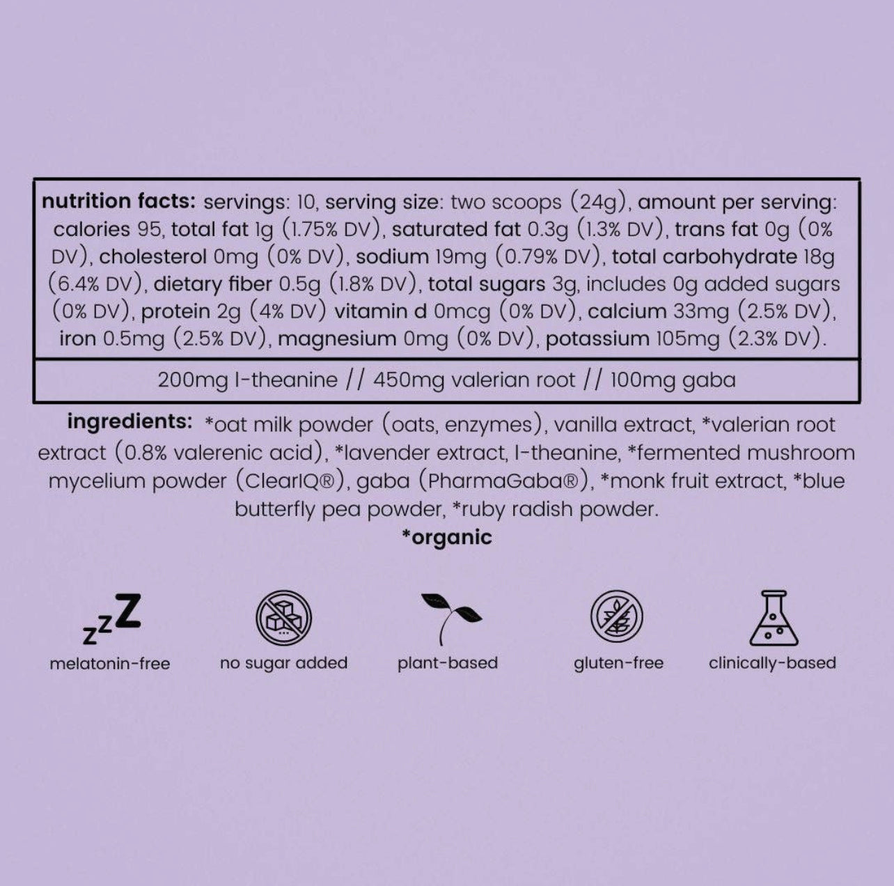 Organic Lavender Sleep Latte