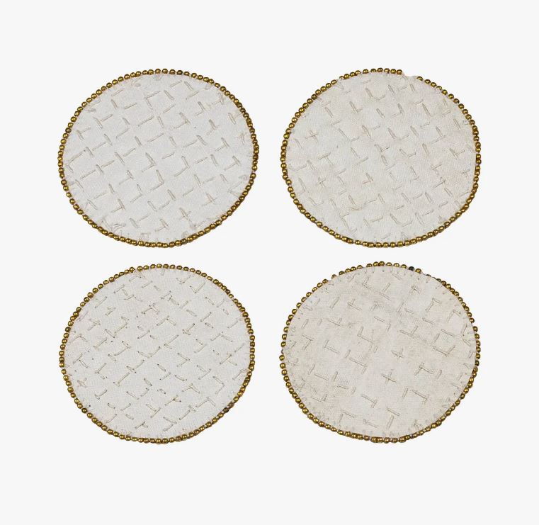 Recycled Fabric Round Coasters